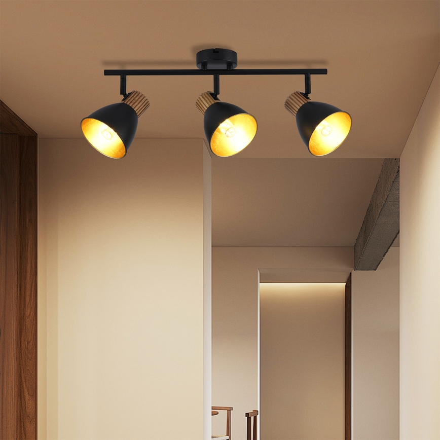 Brilagi - Spot ODENSE 3xE14/10W/230V bois/noir