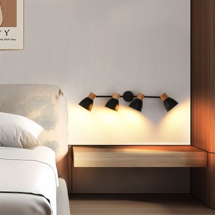 Brilagi - Spot ODENSE 4xE14/10W/230V bois/noir