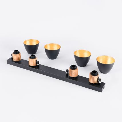 Brilagi - Spot ODENSE 4xE14/10W/230V hévéa/noir