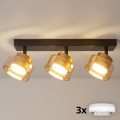 Brilagi - Spot orientable AURA LUX 3xGX53/30W/230V noir/doré