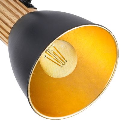 Brilagi - Spot orientable ODENSE 3xE14/10W/230V bois d'hévéa/noir