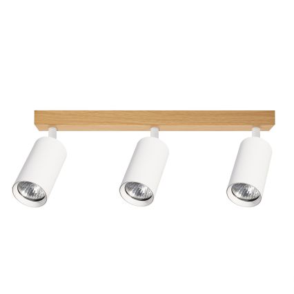 Brilagi - Spot orientable SELE 3xGU10/30W/230V blanc/décor chêne