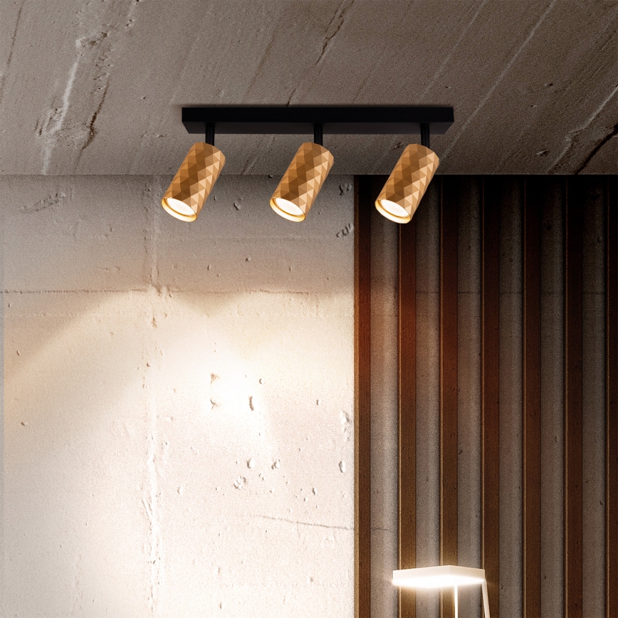 Brilagi - Spot orientable SELE DIAMANT 3xGU10/30W/230V doré