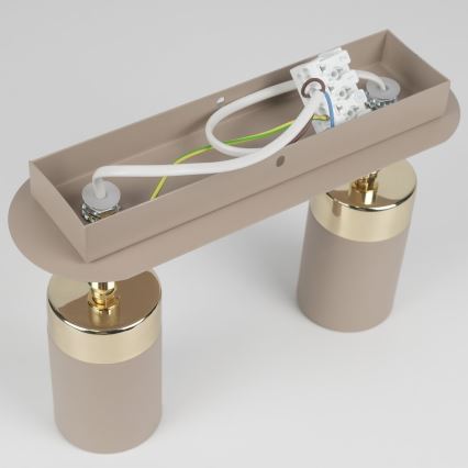 Brilagi - Spot POKER 2xGU10/25W/230V beige/doré