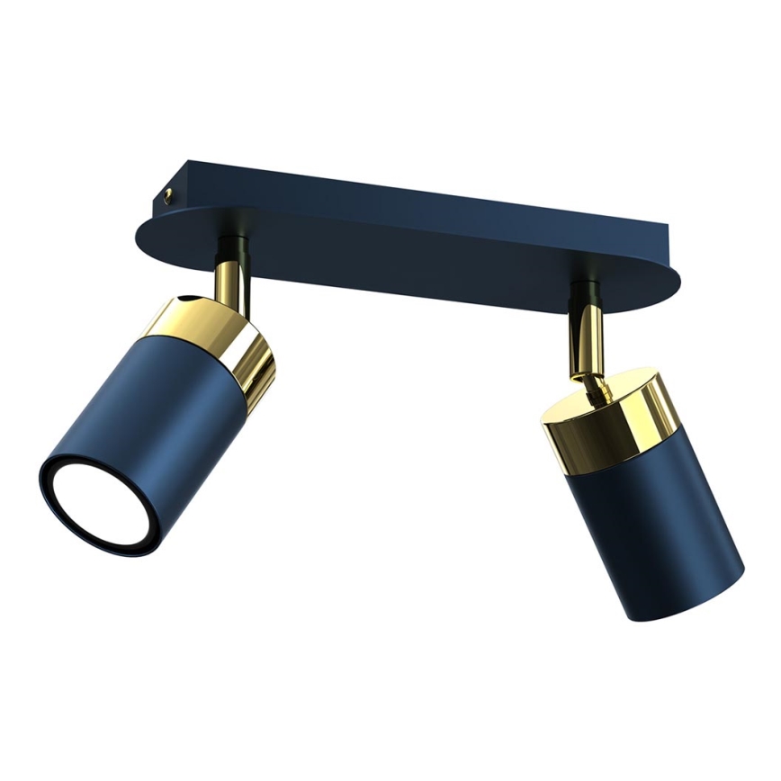 Brilagi - Spot POKER 2xGU10/25W/230V blauw/goud