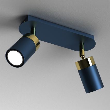 Brilagi - Spot POKER 2xGU10/25W/230V blauw/goud