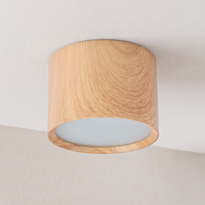 BRILAGI - Spot de salle de bains SMOOTH 1xGX53/15W/230V 60x82 mm décor chêne IP54