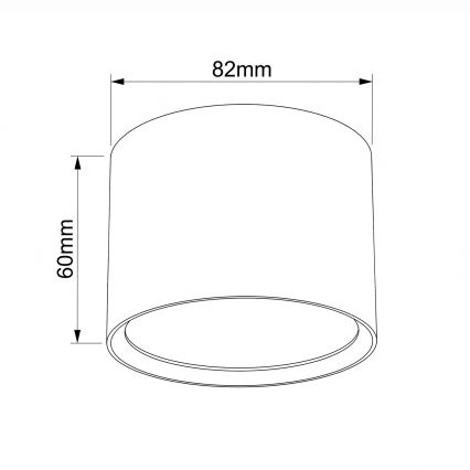 BRILAGI - Spot de salle de bains SMOOTH 1xGX53/15W/230V 60x82 mm décor chêne IP54