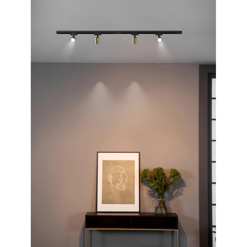 Brilagi - Spot pour système de rail HUSKY 4xGU10/10W/230V noir/doré