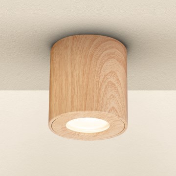 Brilagi - Spot salle de bain MIA 1xGU10/30W/230V 84x80 mm décor en chêne IP44