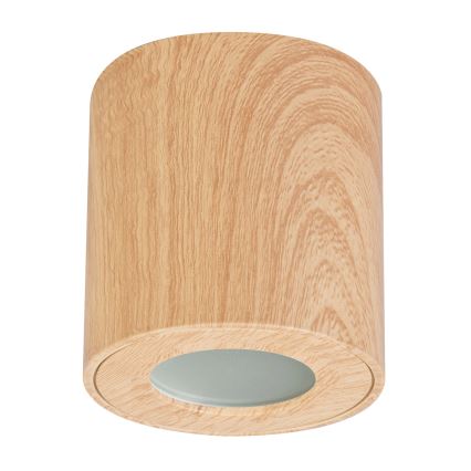 Brilagi - Spot salle de bain MIA 1xGU10/30W/230V 84x80 mm décor en chêne IP44