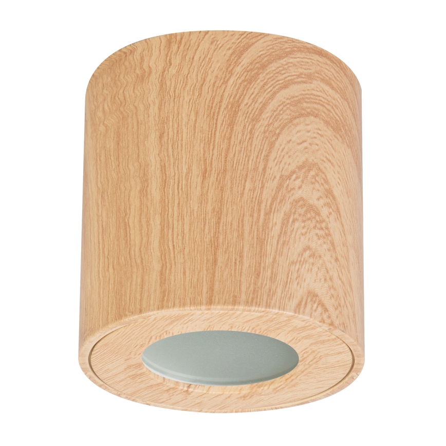 Brilagi - Spot salle de bain MIA 1xGU10/30W/230V 84x80 mm décor en chêne IP44