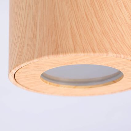 BRILAGI - Spot salle de bain MIA 1xGU10/30W/230V 84x80 mm décor en chêne IP44