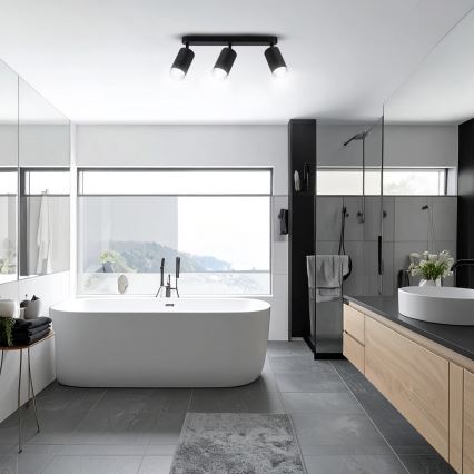 Brilagi - Spot salle de bain SELE 3xGU10/30W/230V IP44 noir
