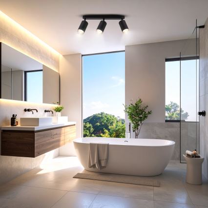 Brilagi - Spot salle de bain SELE 3xGU10/30W/230V IP44 noir
