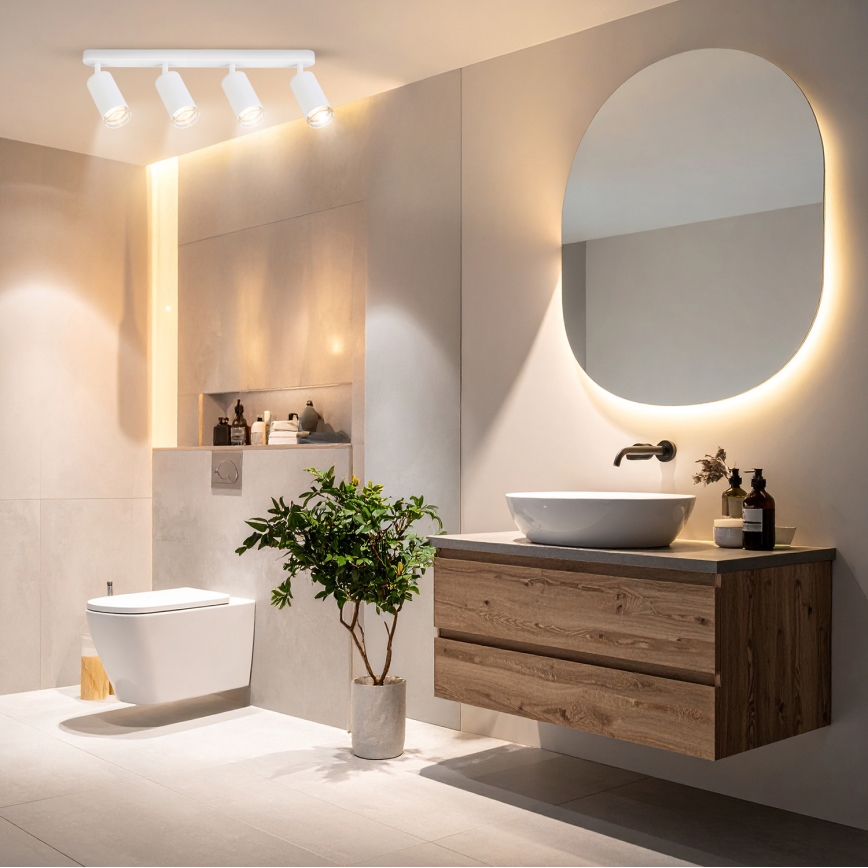 Brilagi - Spot salle de bain SELE 4xGU10/30W/230V IP44 blanc