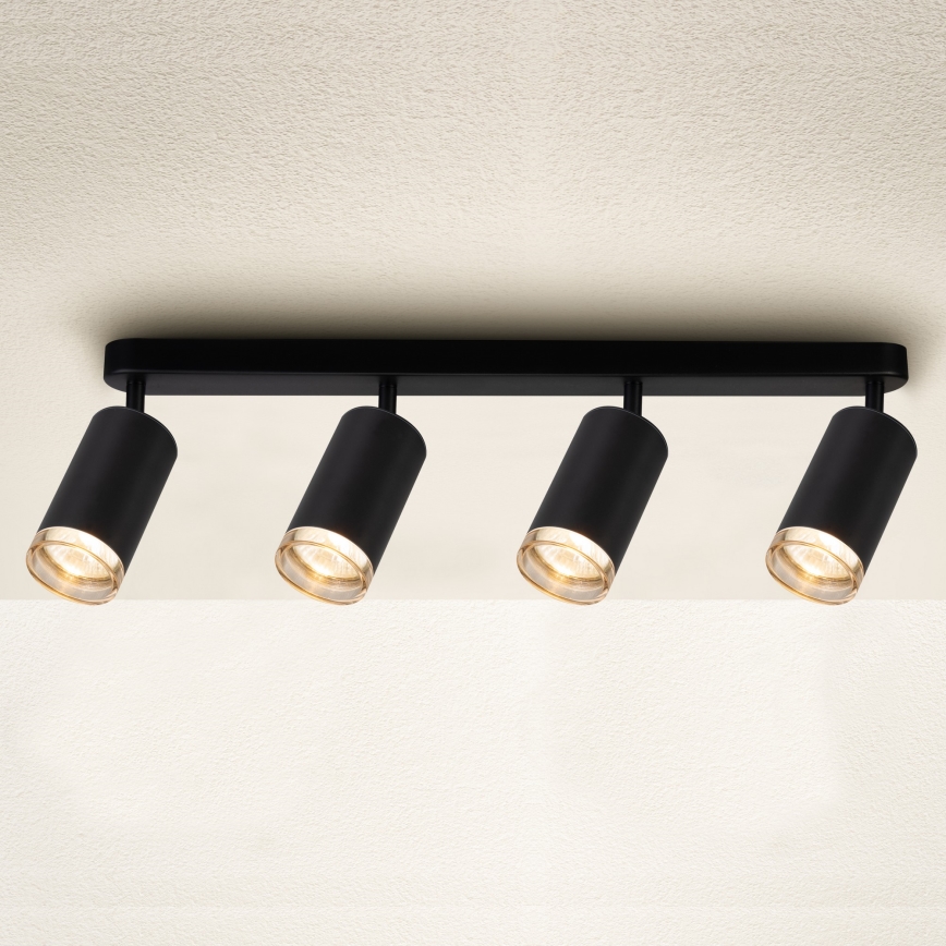 Brilagi - Spot salle de bain SELE 4xGU10/30W/230V IP44 noir
