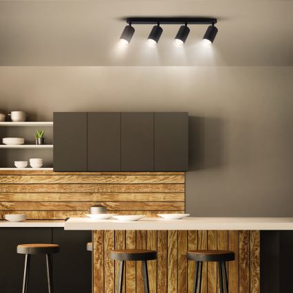 Brilagi - Spot salle de bain SELE 4xGU10/30W/230V IP44 noir