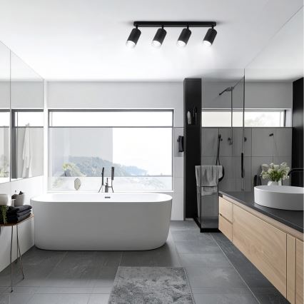 Brilagi - Spot salle de bain SELE 4xGU10/30W/230V IP44 noir