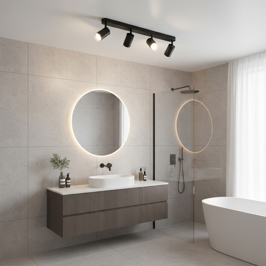Brilagi - Spot salle de bain SELE 4xGU10/30W/230V IP44 noir