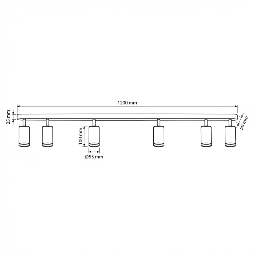 Brilagi - Spot salle de bain SELE 6xGU10/30W/230V IP44 noir