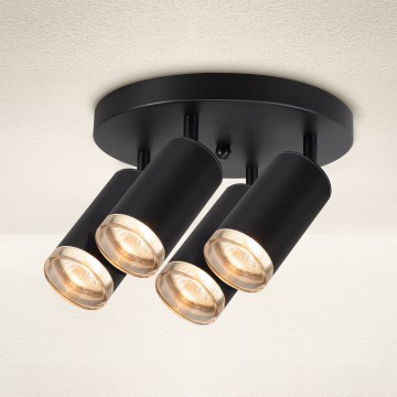 Brilagi - Spot salle de bain SELE AQUA 4xGU10/30W/230V IP44 noir