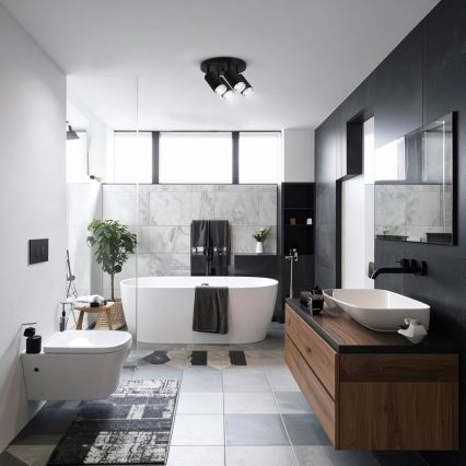 Brilagi - Spot salle de bain SELE AQUA 4xGU10/30W/230V IP44 noir