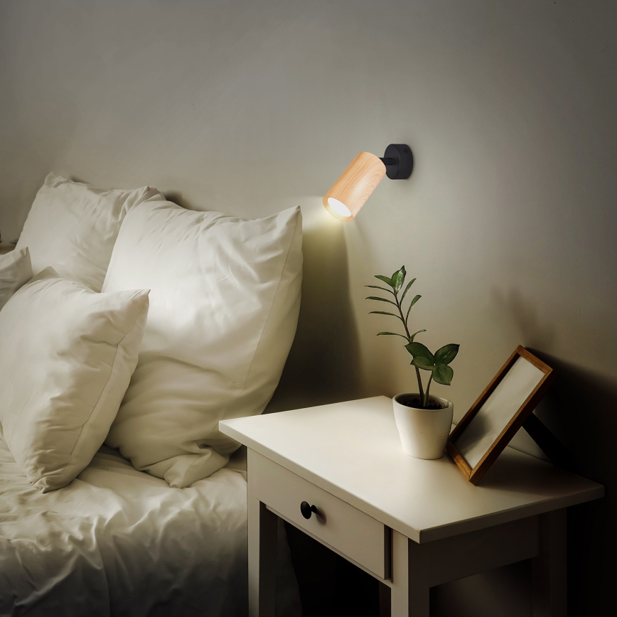 Brilagi - Spot SELE 1xGU10/30W/230V zwart/eiken decor