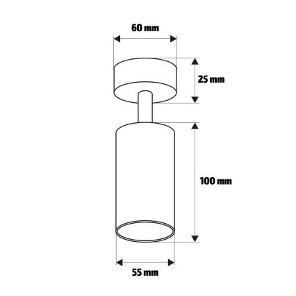 Brilagi - Spot SELE 1xGU10/30W/230V zwart/eiken decor
