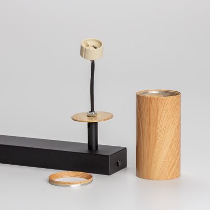 Brilagi - Spot SELE 2xGU10/30W/230V noir/décor en chêne