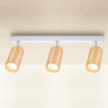 Brilagi - Spot SELE 3xGU10/30W/230V blanc/décor en chêne