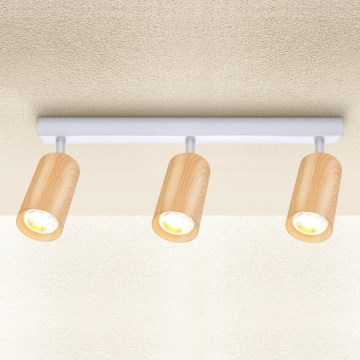Brilagi - Spot SELE 3xGU10/30W/230V wit/eiken decor