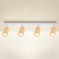 Brilagi - Spot SELE 4xGU10/30W/230V blanc/décor en chêne