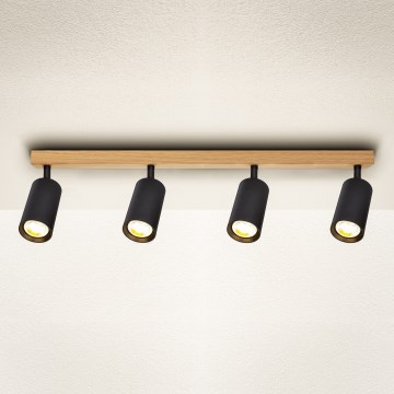 Brilagi - Spot SELE 4xGU10/30W/230V noir/décor chêne