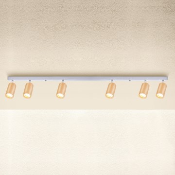 Brilagi - Spot SELE 6xGU10/30W/230V wit/eiken decor