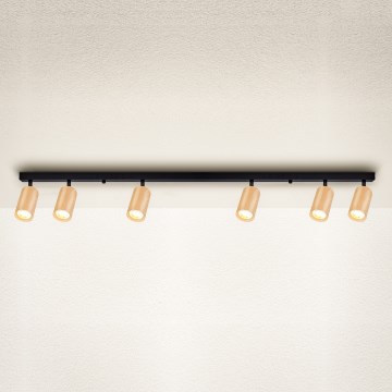 Brilagi - Spot SELE 6xGU10/30W/230V zwart/eiken decor