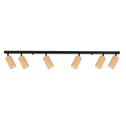 Brilagi - Spot SELE 6xGU10/30W/230V zwart/eiken decor
