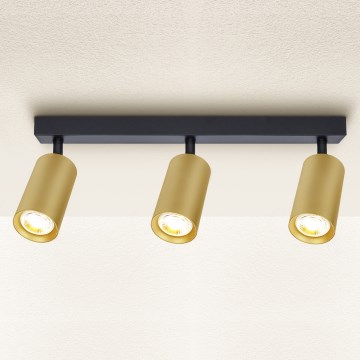 Brilagi - Spot SELE GOLDEN 3xGU10/30W/230V zwart/goud