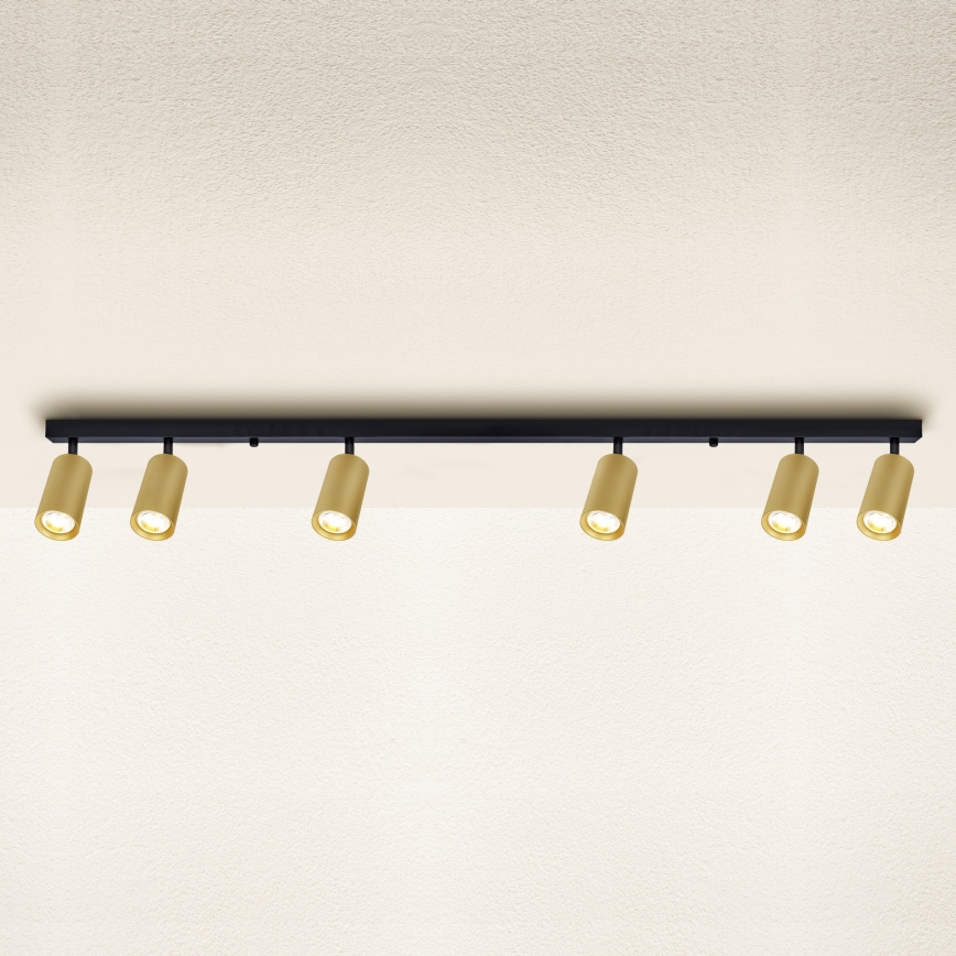 Brilagi - Spot SELE GOLDEN 6xGU10/30W/230V zwart/goud