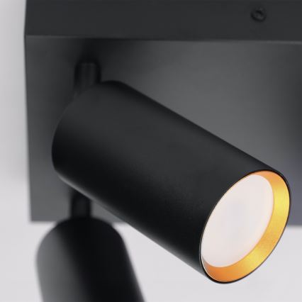 Brilagi - Spot SELE SQUARE 4xGU10/30W/230V noir/doré