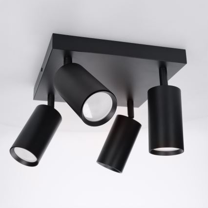 Brilagi - Spot SELE SQUARE 4xGU10/30W/230V noir