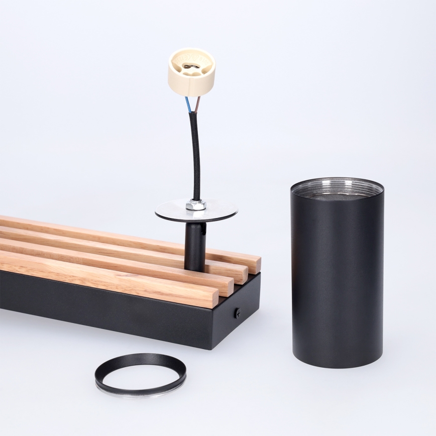 Brilagi - Spot SELE WOOD ACOUSTIC 3xGU10/30W/230V noir/bois