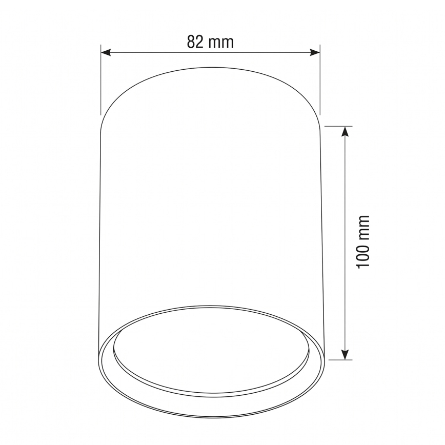 BRILAGI - Spot SMOOTH LONG 1xGX53/15W/230V 60x82 mm noir