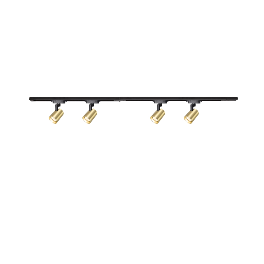 Brilagi - Spot sur rail HUSKY 4x GU10/10W/230V noir/doré