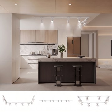BRILAGI - Spot voor het HUSKY-railsysteem 8xGU10/10W/230V 300 cm wit