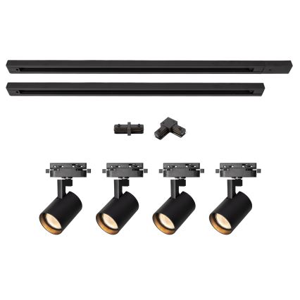 Brilagi - Spot voor railsysteem HUSKY 4x GU10/10W/230V, zwart