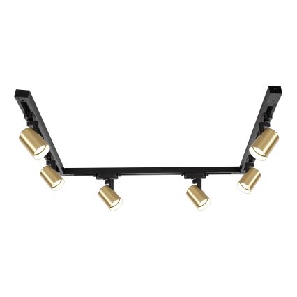 Brilagi - spot voor railsysteem HUSKY 6xGU10/10W/230V zwart/goud