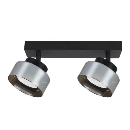 Brilagi - Spotarmatuur AURA LUX 2xGX53/30W/230V zwart/rookglas