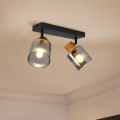 BRILAGI - Spotarmatuur HYGGE 2xE14/15W/230V zwart/rookglas