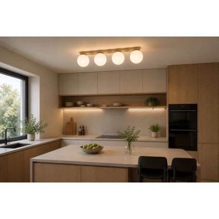 Brilagi - Spotarmatuur MILO 4xE27/60W/230V beige/goud